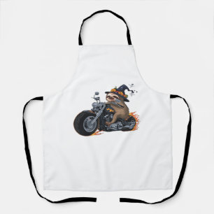 Delantal Espeluznante moto montada en Halloween Biker Fun C