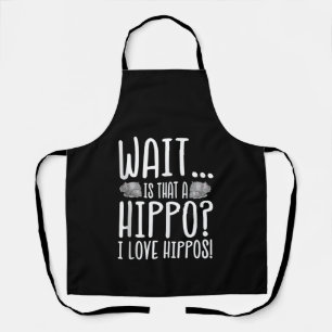 Delantal Espera ¿Es Un Hippo? ¡Me Encantan Hippos!