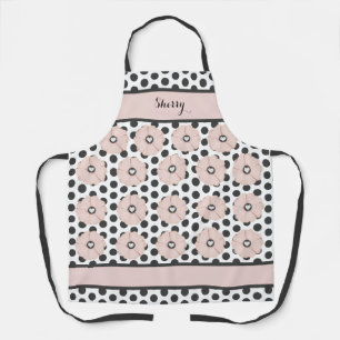 Delantal Espinosa primavera Pink Floral Polka Dot Apron