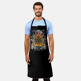 Delantal Espinoso Skeleton En Halloween De Noche