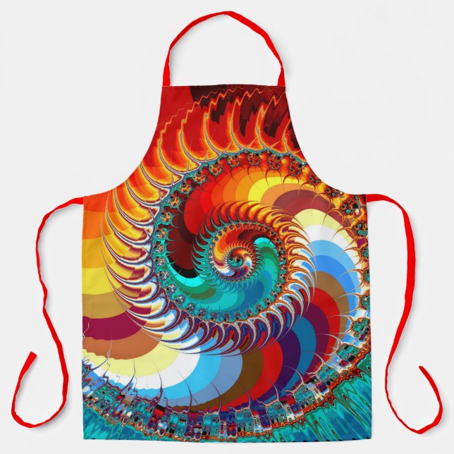 Delantal Espiral de dragón colorido (Anverso)