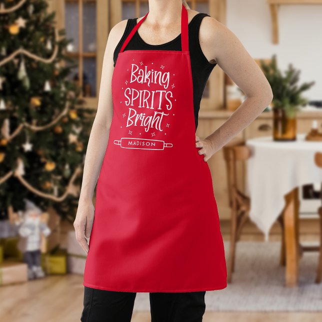 Delantal Espíritus de hormiga Navidades personalizados rojo (Subido por el creador)