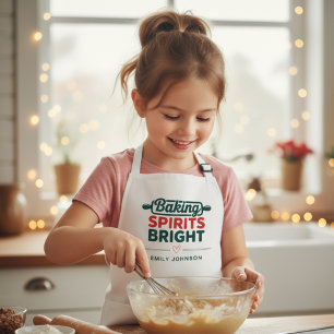 Delantal Espíritus de hornear Nombre Brillante Navidades Ap