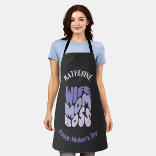 Delantal Esposa, mamá, personalizado jefe