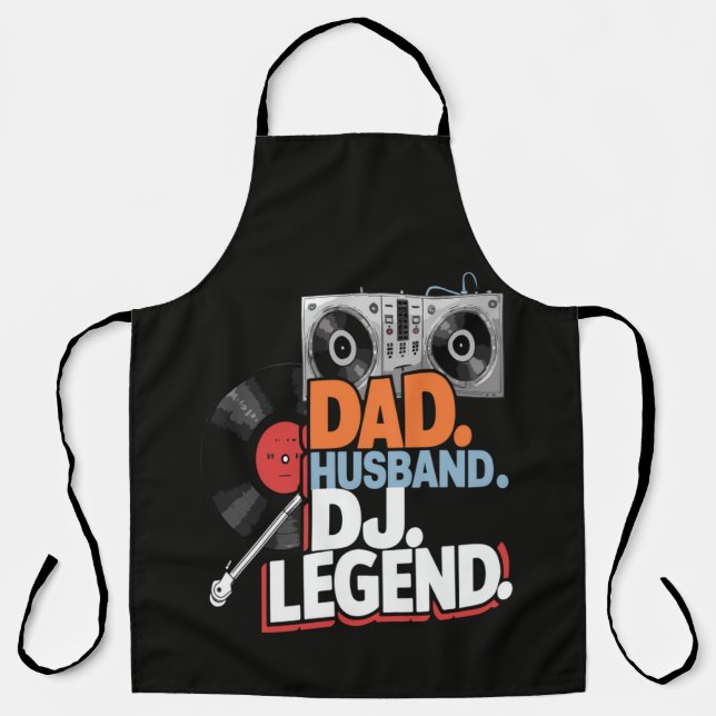 Delantal Esposo Papá DJ Leyenda (Anverso)