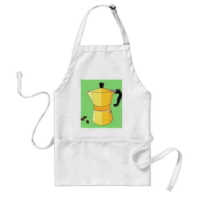 Delantal Espresso Arcoíris Amarillo (Frente)