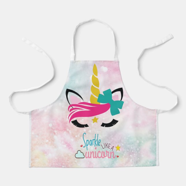 Delantal Espuma como un Purpurina de unicornio (Anverso)