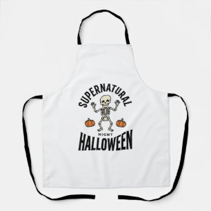 Delantal Esqueleto de Halloween Sobrenatural Divertido Vint