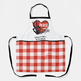 Delantal Esqueleto de Mano Modernizado Personalizado Paz y