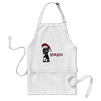 Delantal Esqueleto de Navidad Fumando Cigarro Humbug