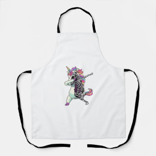 Delantal Esqueleto de Unicornio Dabbing Halloween Chicas Ca