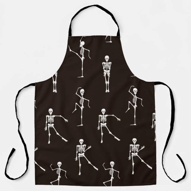 Delantal Esqueletos bailarines sin inconvenientes (Anverso)