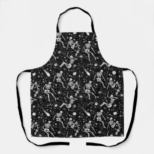 Delantal Esqueletos en el fondo del espacio