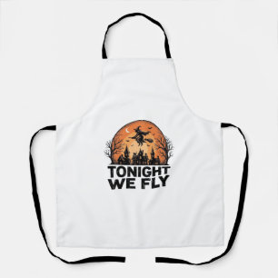 Delantal Esta Noche Volamos Diseño de Camiseta Vintage de B