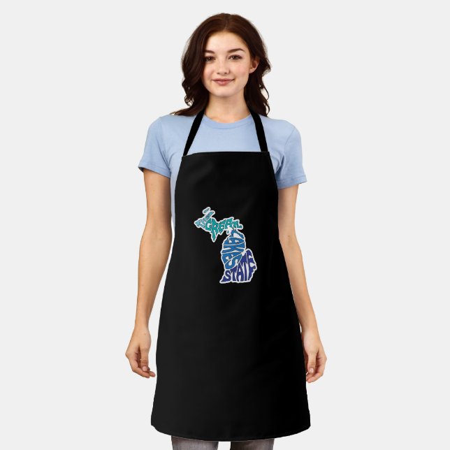 Delantal Estado de los Grandes Lagos - Michigan (Gastado)