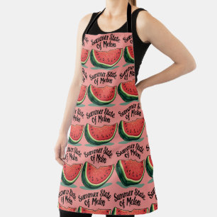 Delantal Estado de verano de sandía Arte de Fruta Retro
