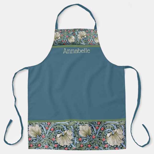Delantal Estampa floral personalizable de William Morris (Anverso)