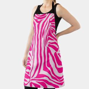 Delantal Estampado de cebra rosa