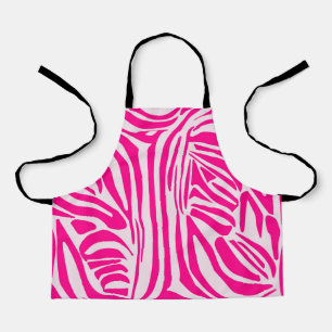 Delantal Estampado de cebra rosa