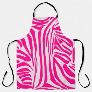 Delantal Estampado de cebra rosa