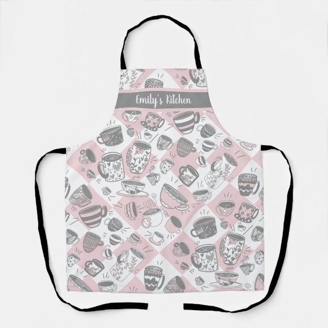 Delantal Estampado de patrón de té dulce (Anverso)