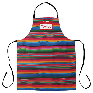 Delantal Estampado de sarape mexicano tóxico