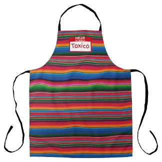 Delantal Estampado de sarape mexicano tóxico