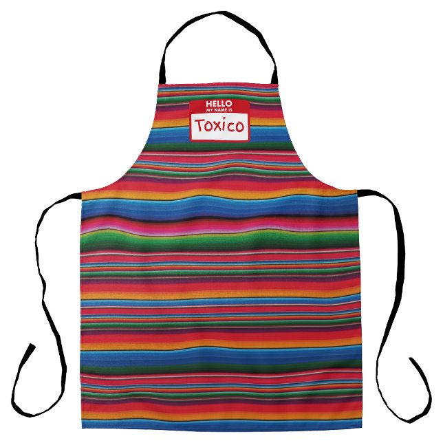 Delantal Estampado de sarape mexicano tóxico (Toxico Mexican sarape print Apron)