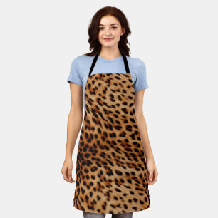 Delantal Estampado leopardo marrón crema