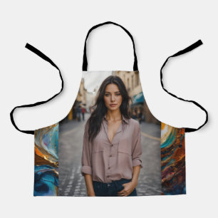 Delantal estampado total