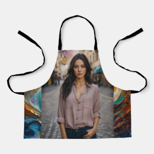 Delantal estampado total