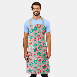 Delantal Estampillas de retro Navidades
