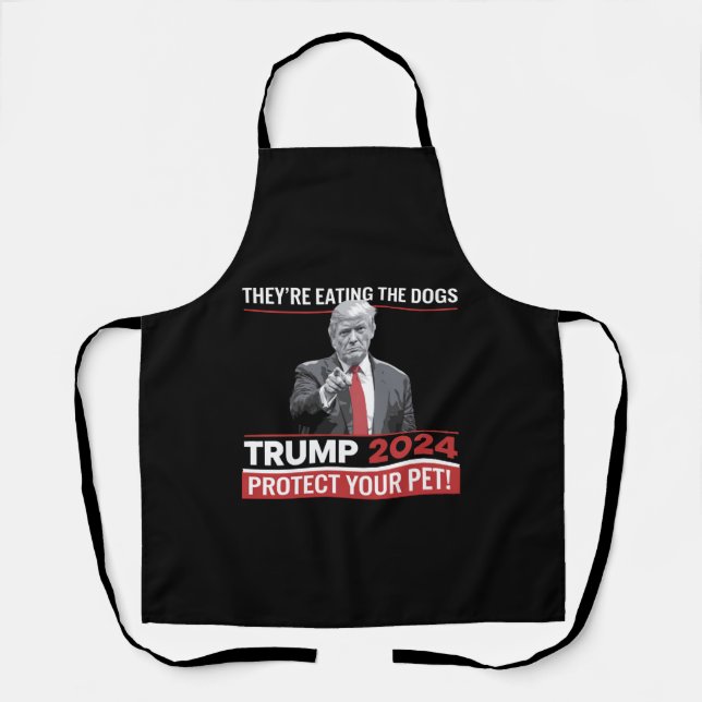 Delantal Están Comiendo A Los Perros Debate Trump 2024  (Anverso)