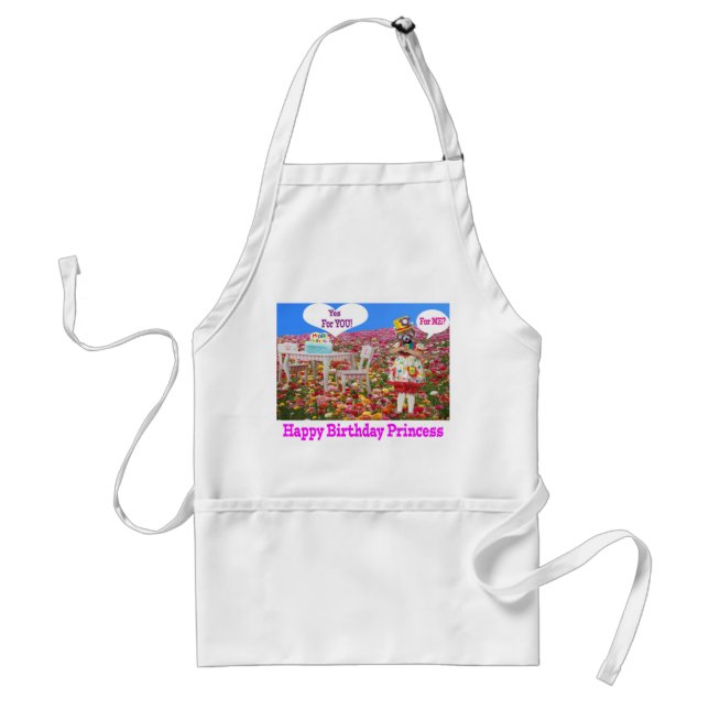delantal estándar. Feliz cumpleaños, princesa roja (Frente)