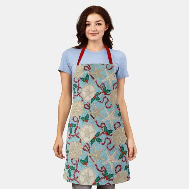 Delantal Estanques costeros de mar tropical navidades - Roj (Gastado)