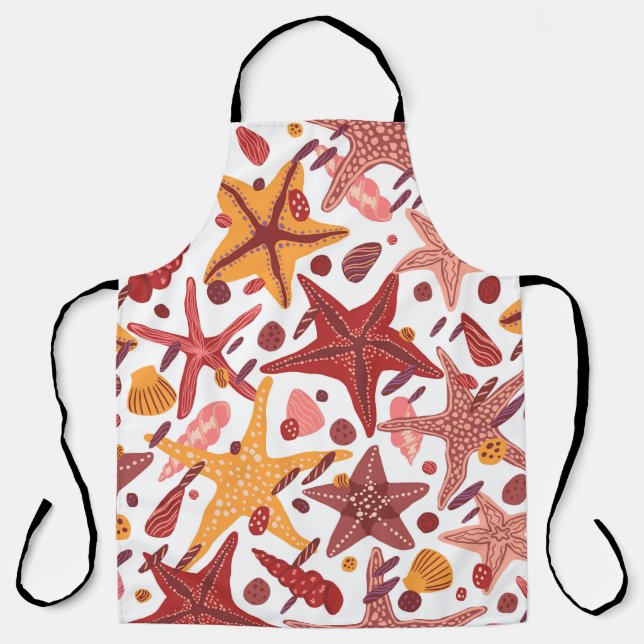 Delantal Estanques de Starfish: Patrón del Mar Escandinavo (Anverso)