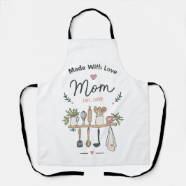 Delantal Estante de cocina boho Hecho con amor mamá