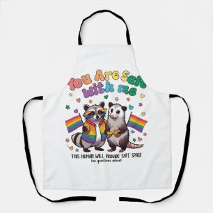 Delantal Estás A Salvo Conmigo, Animal LGBT Raccoon