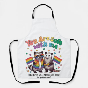 Delantal Estás A Salvo Conmigo, Animal LGBT Raccoon