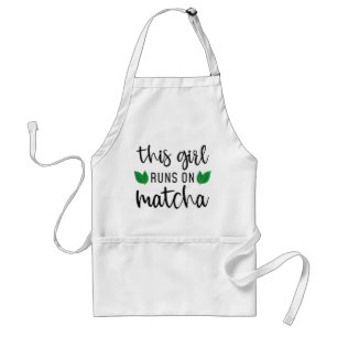 Delantal Este Chica Corre Sobre Matcha