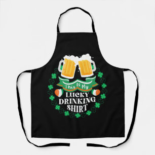 Delantal Este Es Mi Día De San Patricio De La Suerte Beber 