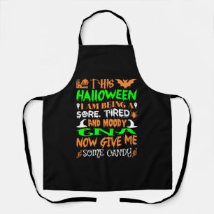 Delantal Este Halloween Cansado Moody Cna Candy