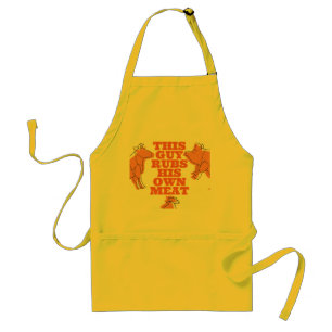 Delantal Este tipo frota su propio diseño de carne delanta