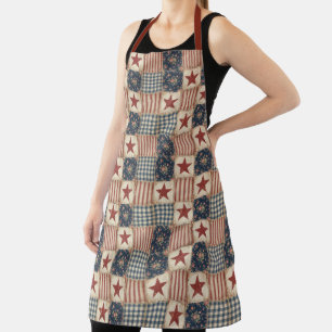 Delantal Estética de patchwork americana rústica