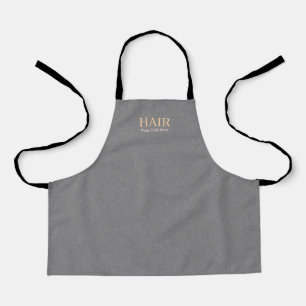 Delantal Estilista de cabello personalizable textura gris m