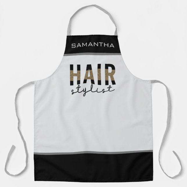 Delantal Estilista de pelo personalizado Hairdresser  (Anverso)