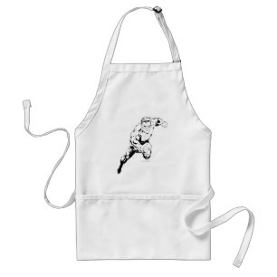 Delantal Estilo cómico - salto rápido, blanco y negro