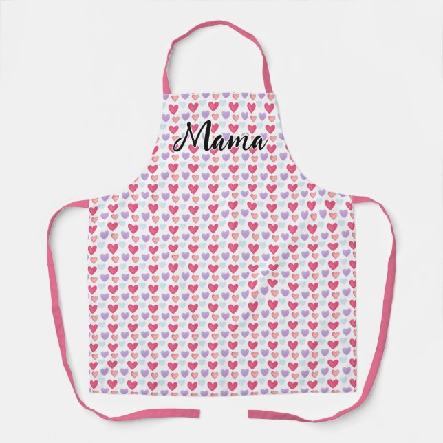 Delantal Estilo Corazón de Mamá (Anverso)
