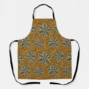 Delantal Estilo de Batik Floral Resumen Africano