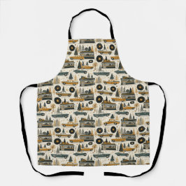 Delantal Estilo de cocina de viaje por carretera en inviern